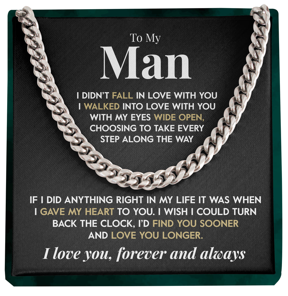 Load image into Gallery viewer, To My Man | &quot;Gave You My Heart&quot; | Cuban Chain Link

