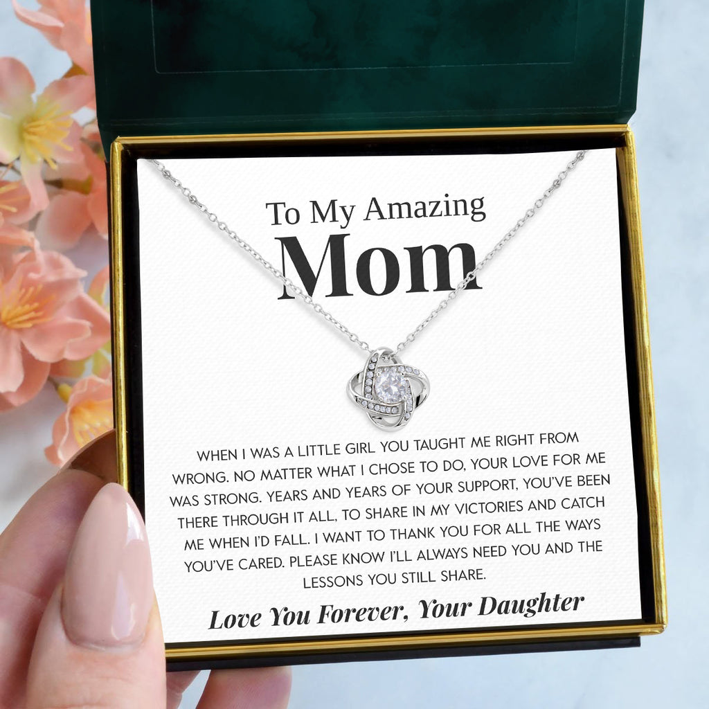 Load image into Gallery viewer, To My Amazing Mom | &quot;Your Support&quot; | Love Knot Necklace
