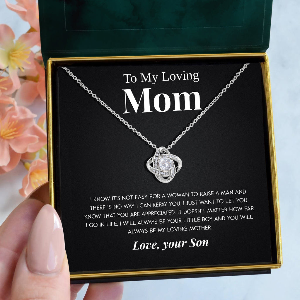 Load image into Gallery viewer, To My Loving Mom | &quot;My Loving Mother&quot; | Love Knot Necklace
