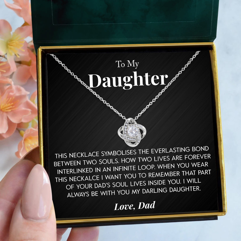 Load image into Gallery viewer, To My Daughter | &quot;Everlasting Bond&quot; | Love Knot Necklace
