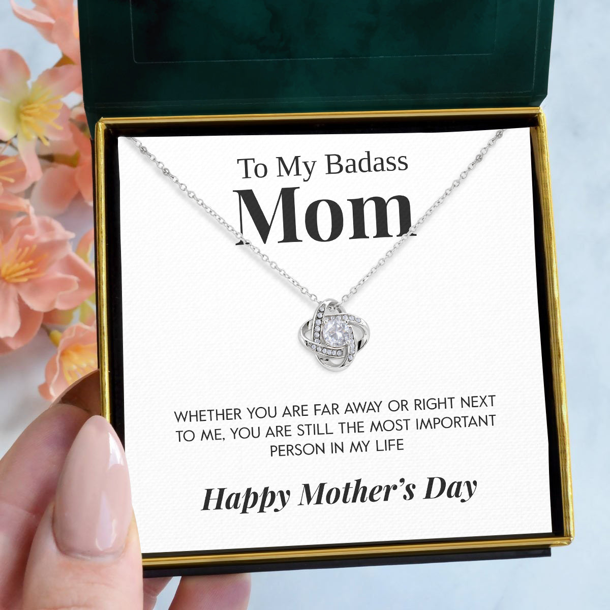 To My Badass Mom | "Most Important Person" | Love Knot Necklace