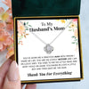 To My Husband's Mom | "Lovely Mother" | Love Knot Necklace