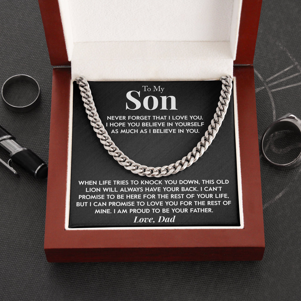 Load image into Gallery viewer, 20% OFF - To My Son | &quot;This Old Lion&quot; | Cuban Neck Chain
