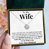 To My Wife | "My Home is You" | Love Knot Necklace