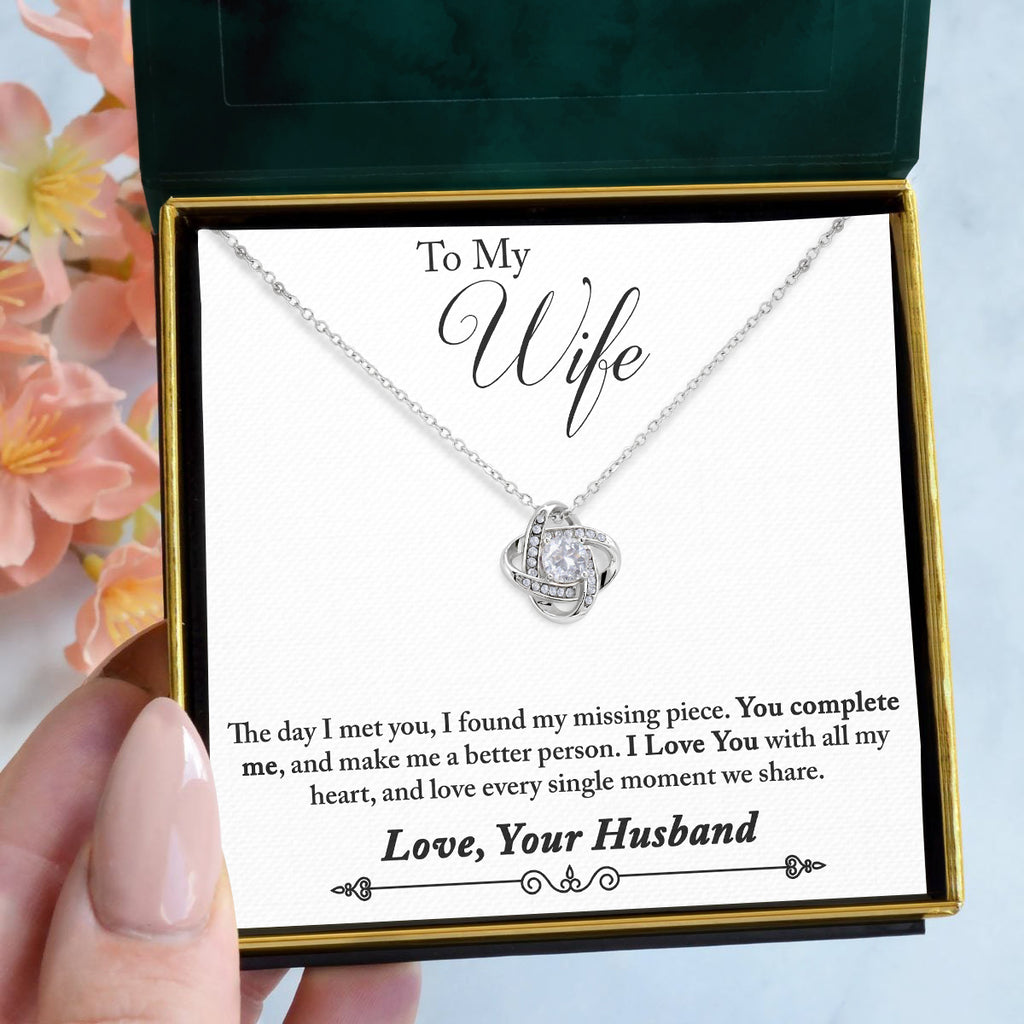 Load image into Gallery viewer, To My Wife | &quot;Always in my Heart&quot; | Love Knot Necklace
