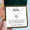 To My Mom | "Unspoken Words" | Love Knot Necklace
