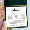 To My Loving Mom | " My Caring Mother" | Love Knot Necklace