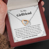 To My Girlfriend | "King and Queen" | Interlocking Hearts Necklace