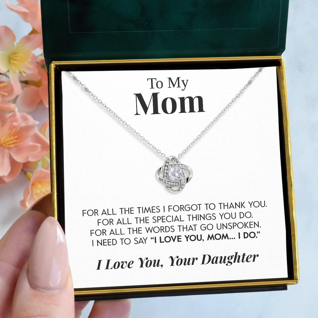 Load image into Gallery viewer, To My Mom | &quot;I Love You&quot; | Love Knot Necklace
