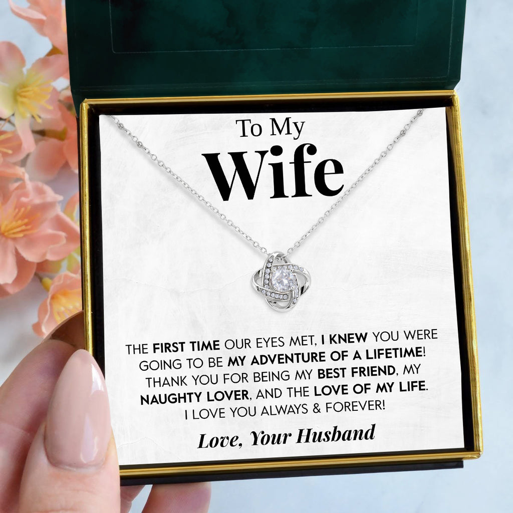 Load image into Gallery viewer, To My Wife | &quot;Adventure of a Lifetime&quot; | Love Knot Necklace
