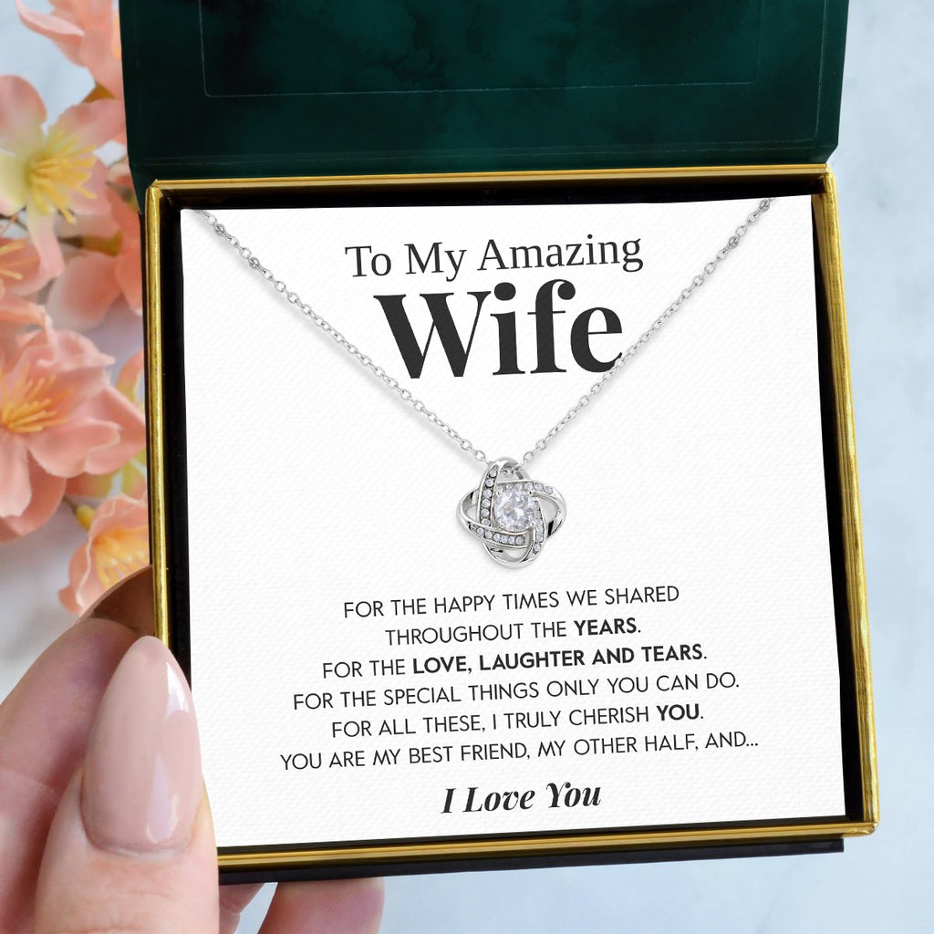 Load image into Gallery viewer, To My Wife | &quot;My Best Friend&quot; | Love Knot Necklace
