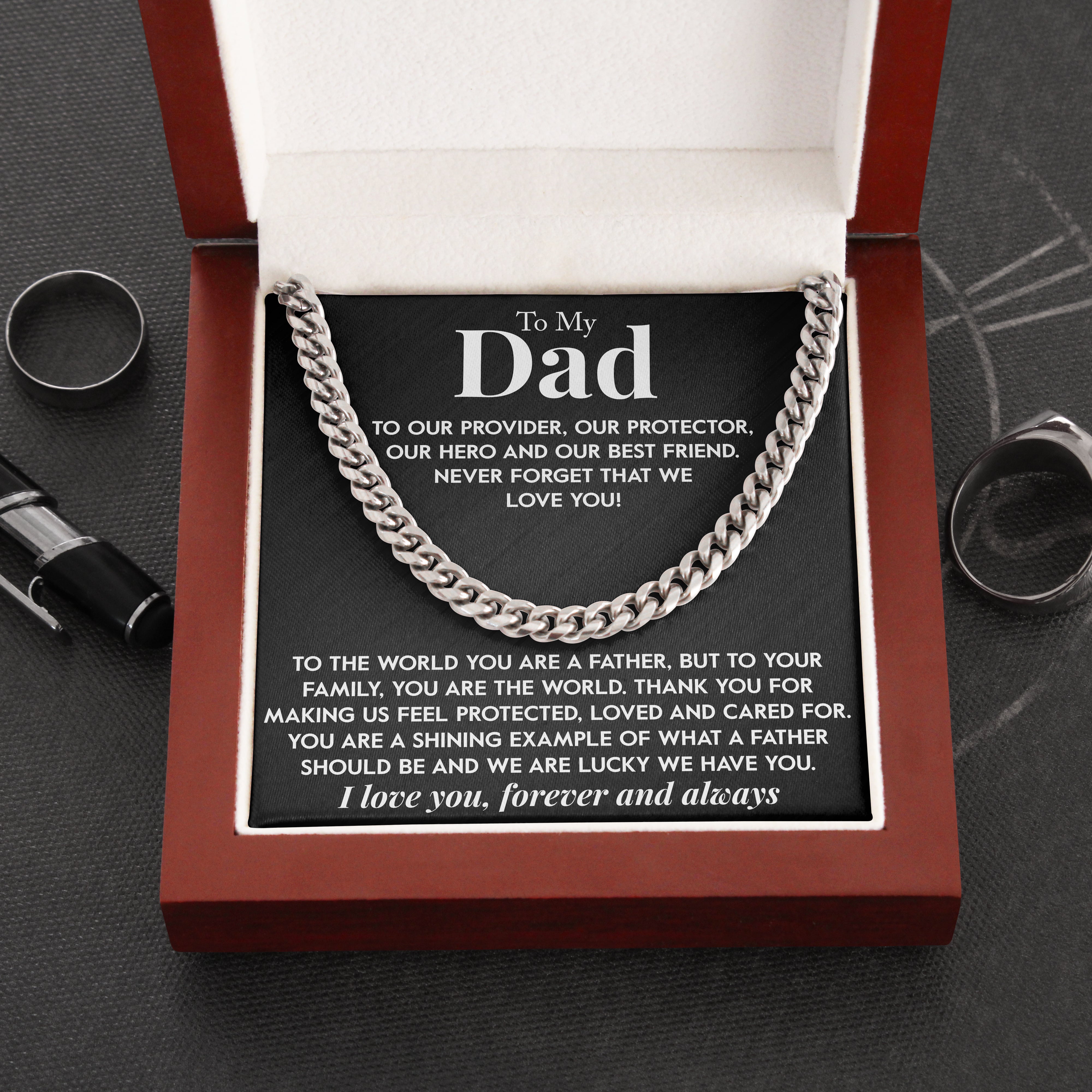 To My Dad | "Lucky to have you" | Cuban Chain Link