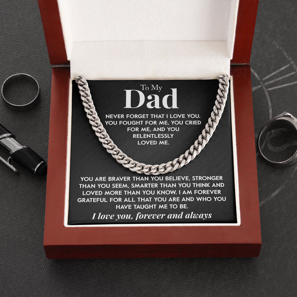 Load image into Gallery viewer, To My Dad | &quot;Forever Grateful&quot; | Cuban Chain Link
