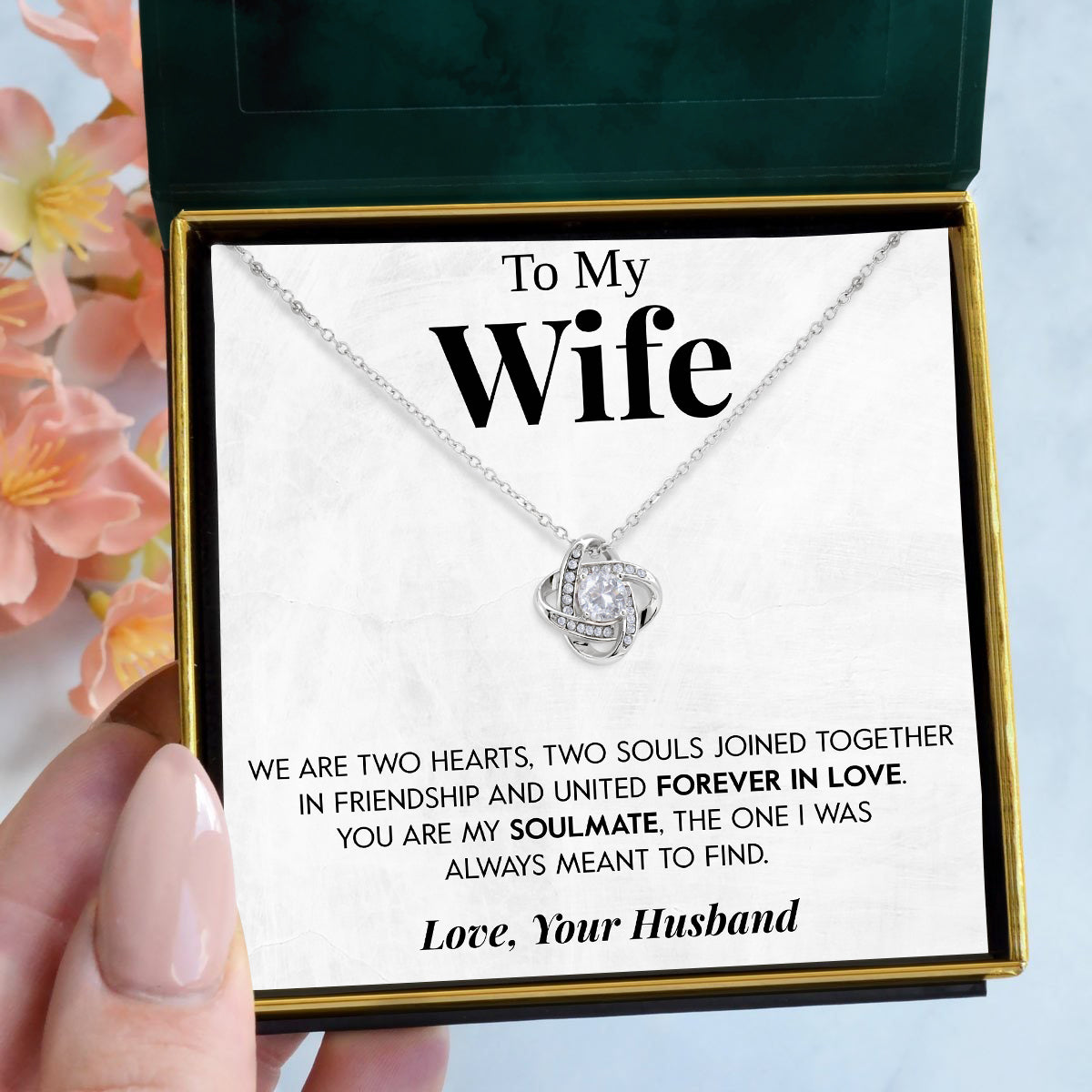 To My Wife | "Forever in Love" | Love Knot Necklace