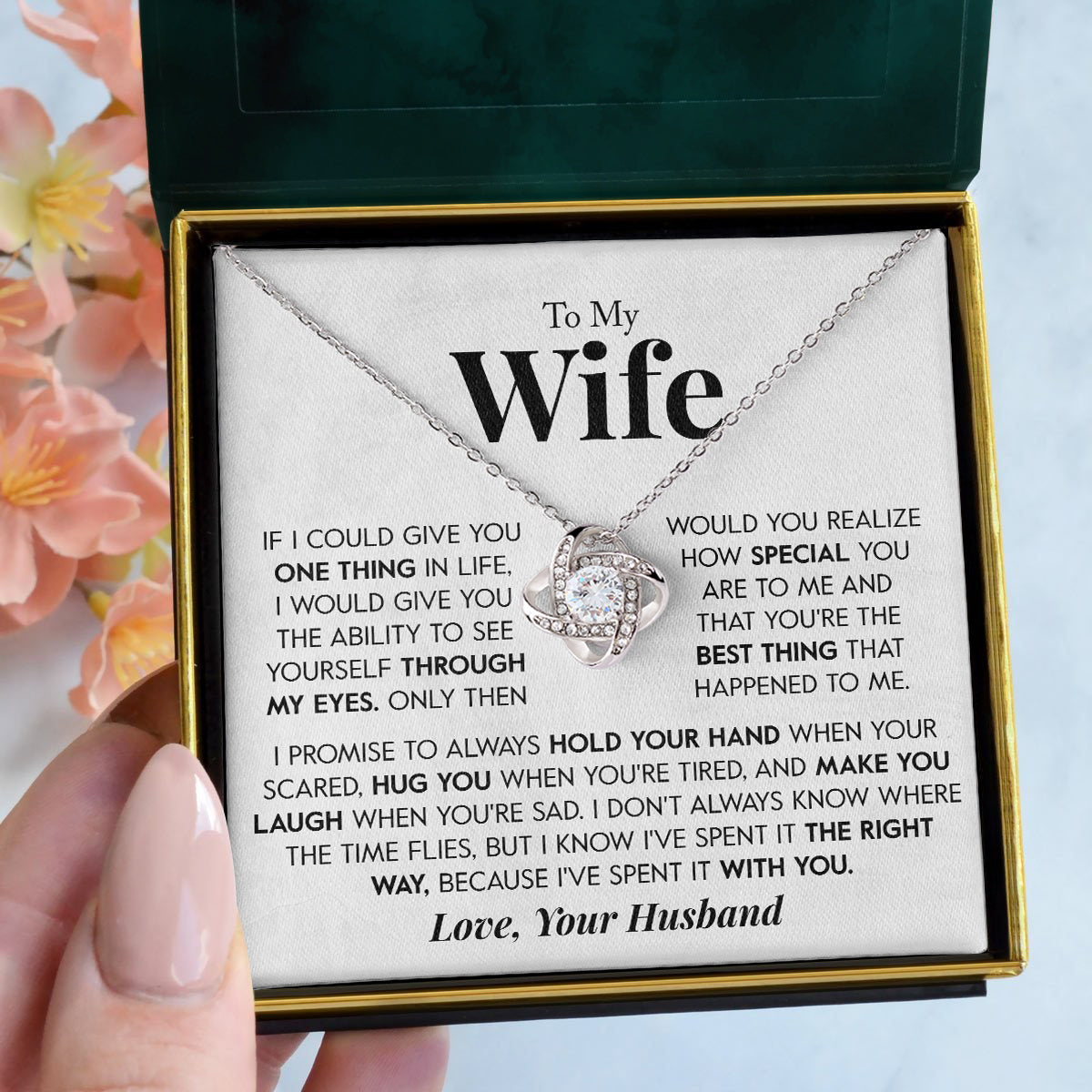 To My Wife | "The Right Way" | Love Knot Necklace