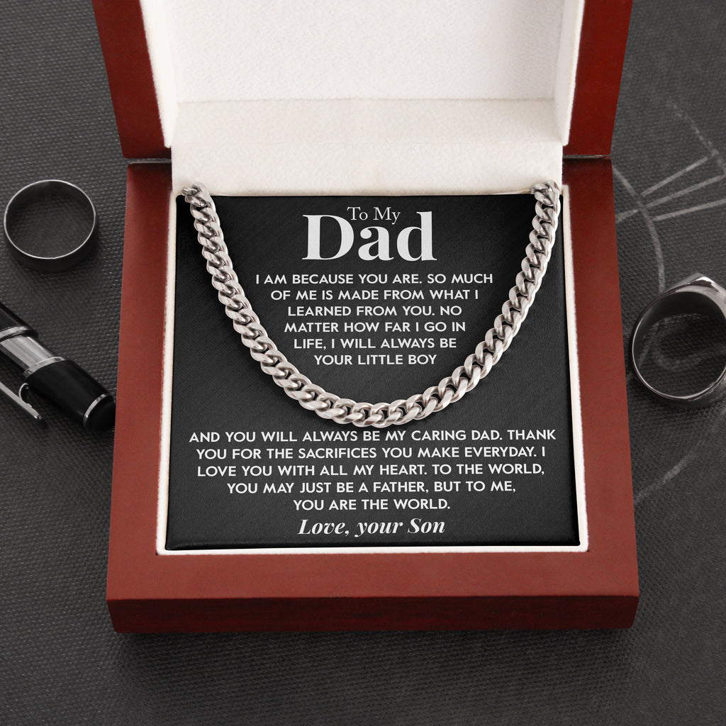 Load image into Gallery viewer, To My Dad | &quot;My Caring Dad&quot; | Cuban Chain Link

