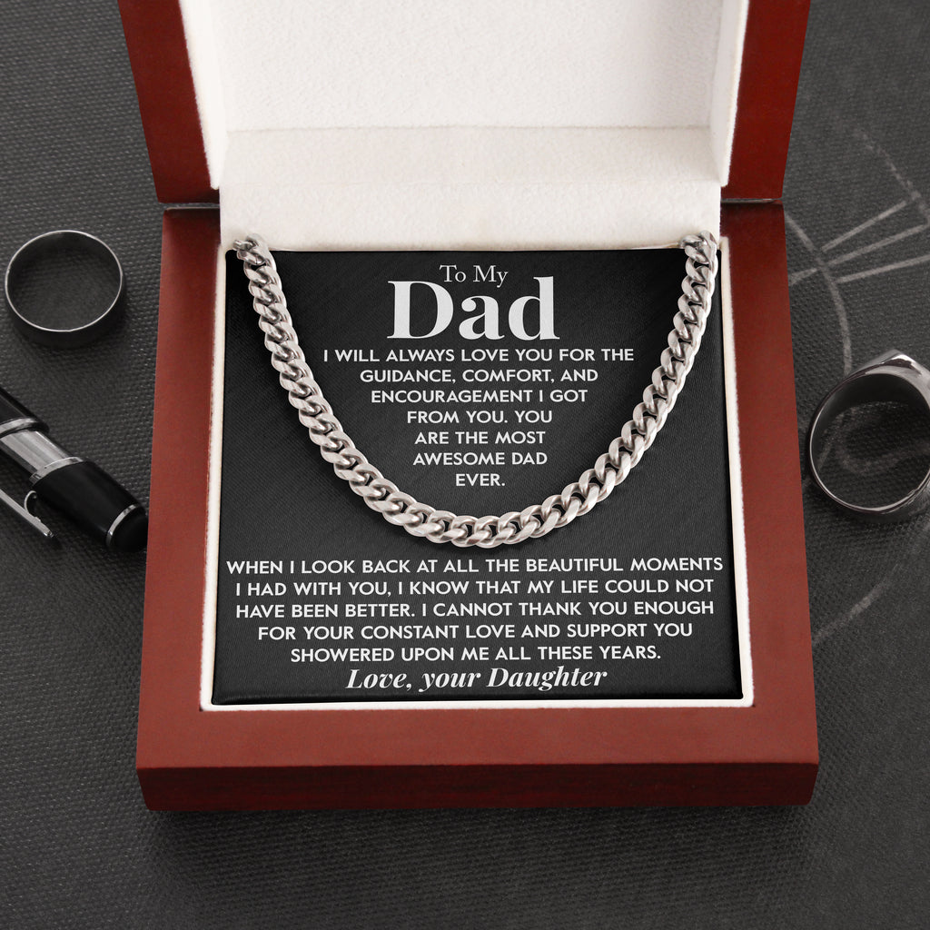 Load image into Gallery viewer, To My Dad | &quot;Awesome Dad&quot; | Cuban Chain Link
