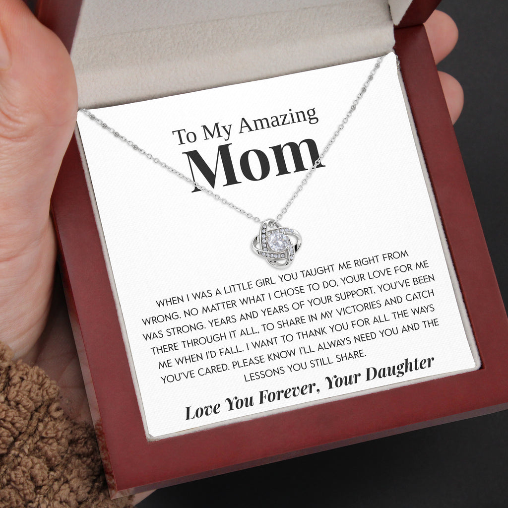 Load image into Gallery viewer, To My Amazing Mom | &quot;Your Support&quot; | Love Knot Necklace
