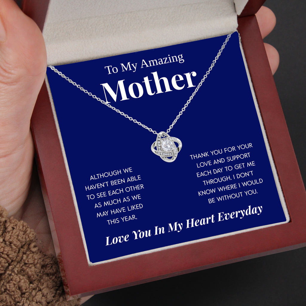 Load image into Gallery viewer, To My Amazing Mother | &quot;In My Heart&quot; | Love Knot Necklace
