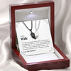 To My Wife | "I Will Not Forget" | His-and-Hers Magnetic Hearts Necklaces