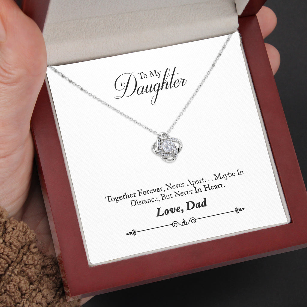 Load image into Gallery viewer, To My Daughter | &quot;Together Forever&quot; | Love Knot Necklace
