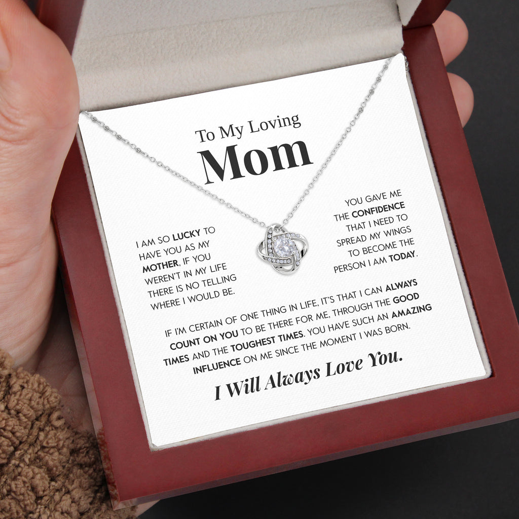 Load image into Gallery viewer, To My Loving Mom | &quot;Amazing Influence&quot; | Love Knot Necklace
