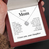 To My Mom | "My Loving Mother" | Love Knot Necklace