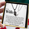To My Wife | "Wet Towel" | His-and-Hers Magnetic Hearts Necklaces