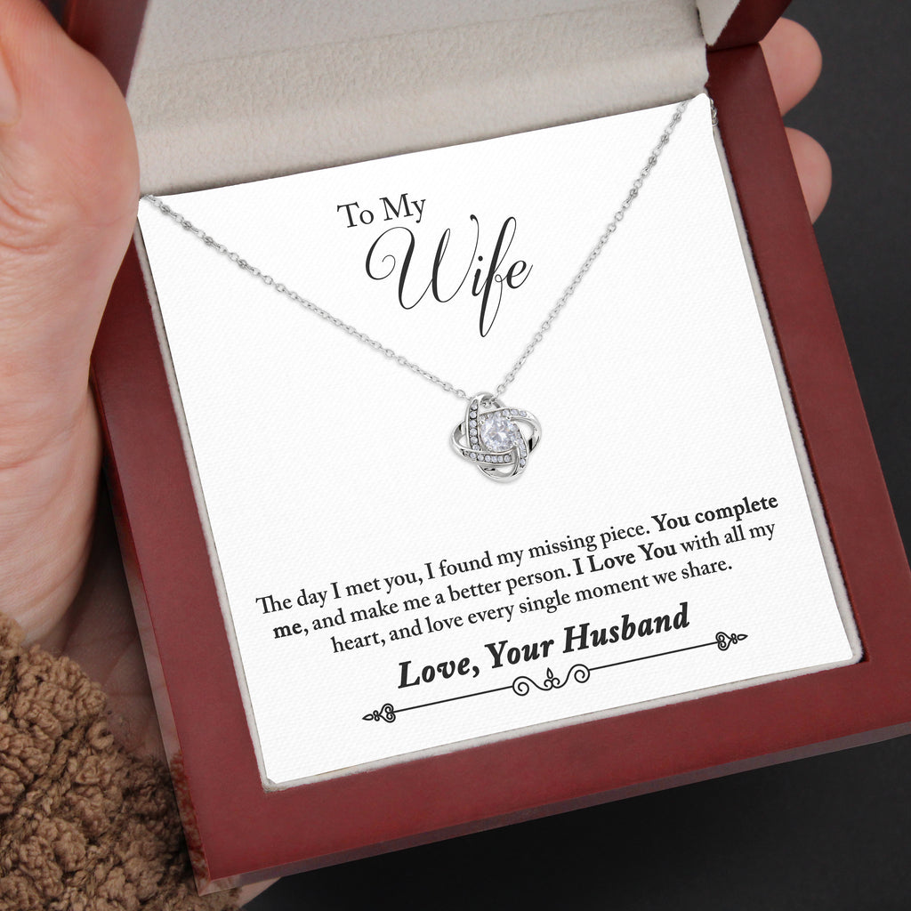 Load image into Gallery viewer, To My Wife | &quot;Always in my Heart&quot; | Love Knot Necklace
