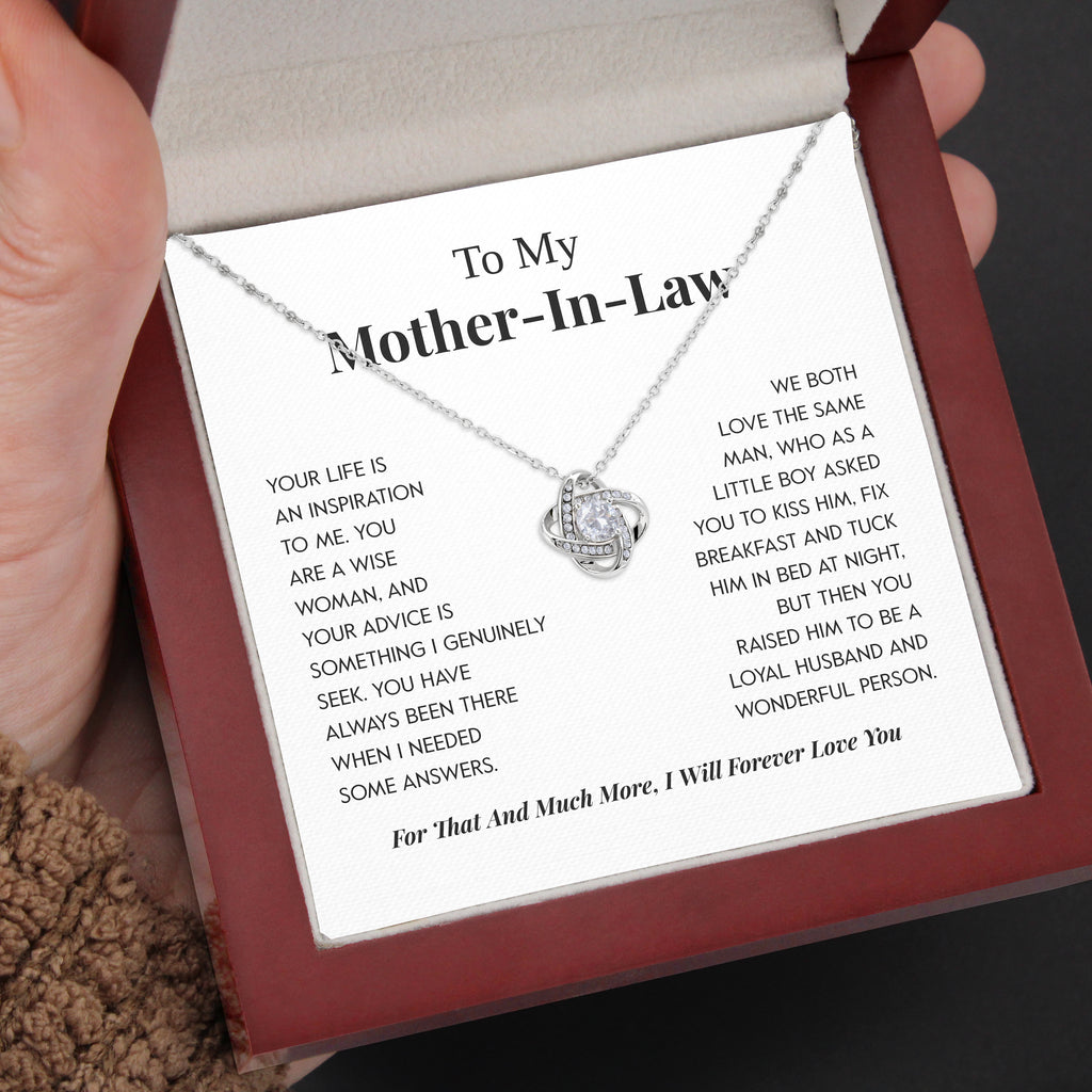 Load image into Gallery viewer, To My Mother-in-Law | &quot;My Inspiration&quot; | Love Knot Necklace
