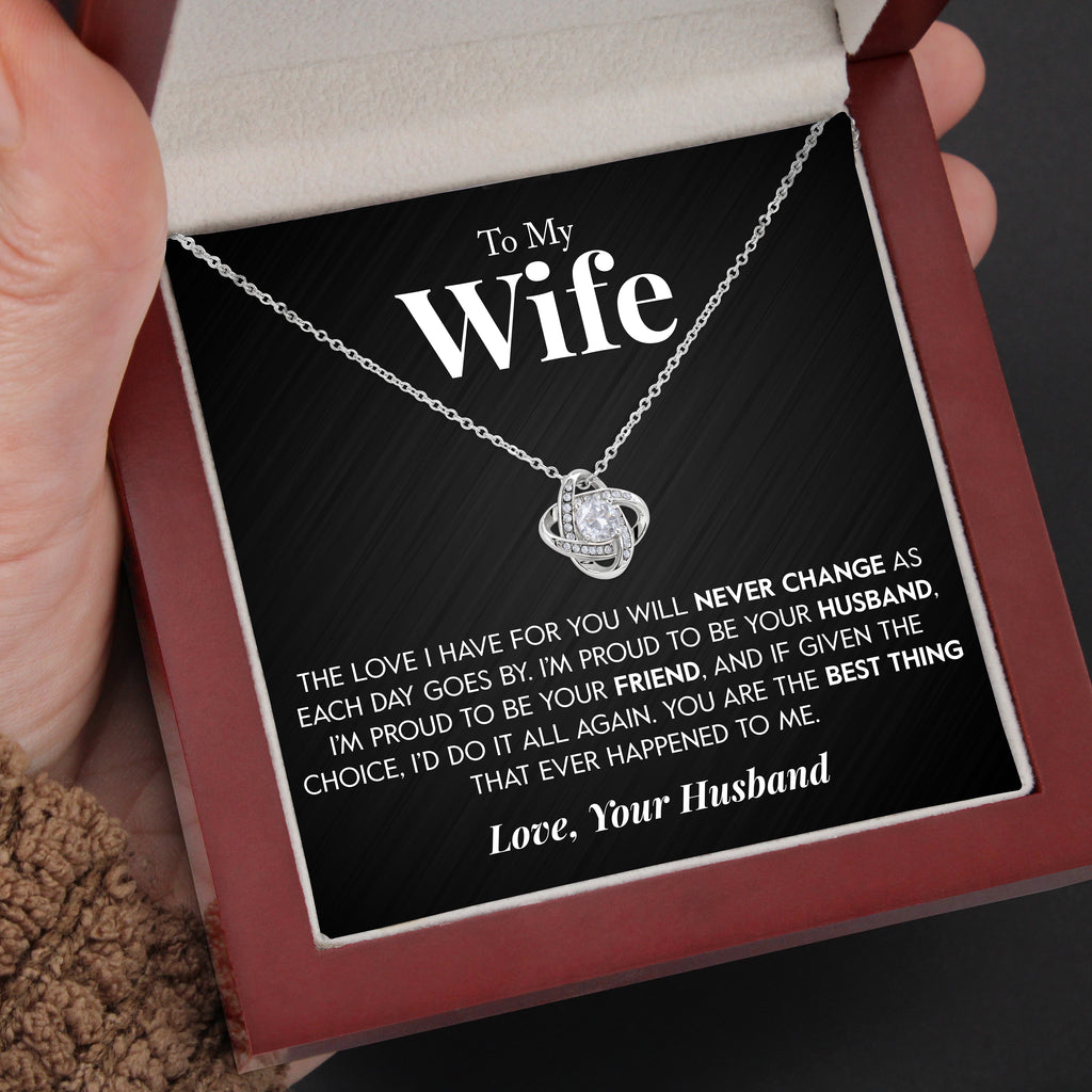 Load image into Gallery viewer, To My Wife | &quot;The Best Thing&quot; | Love Knot Necklace
