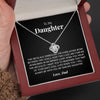 To My Daughter | "Everlasting Bond" | Love Knot Necklace