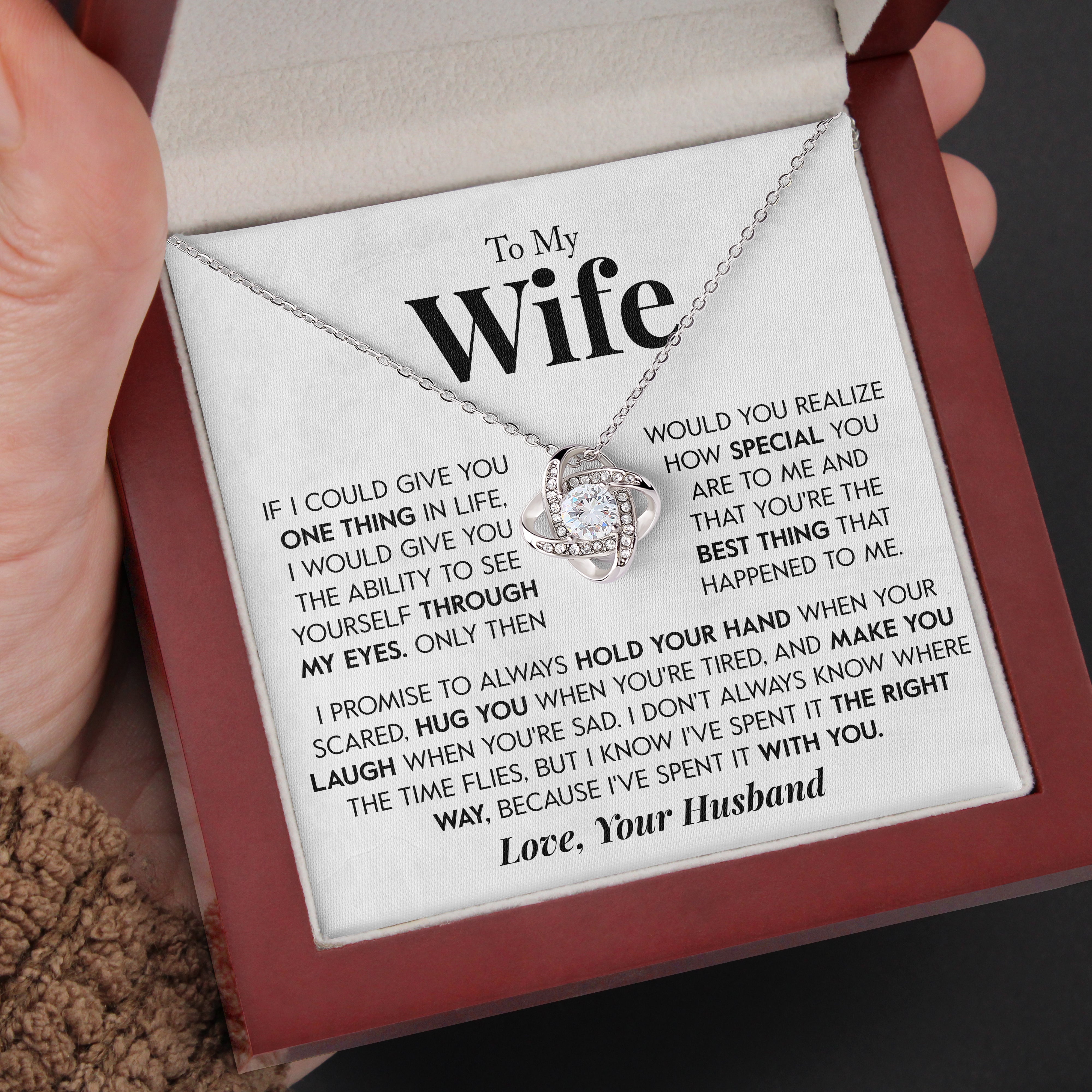 To My Wife | "The Right Way" | Love Knot Necklace