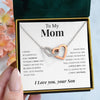 To My Mom | "My Caring Mother" | Interlocking Hearts Necklace