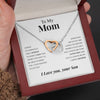 To My Mom | "My Caring Mother" | Interlocking Hearts Necklace