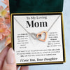 To My Loving Mom | " My Caring Mother" | Interlocking Hearts Necklace