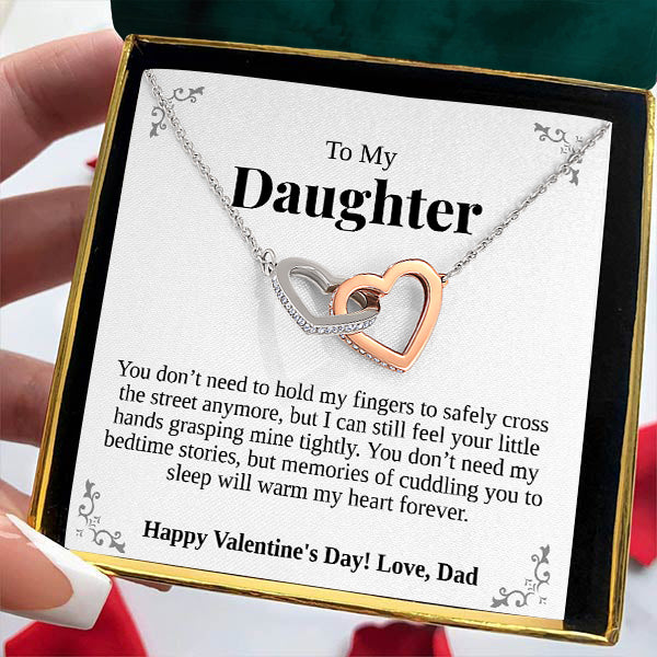 To My Daughter | “Bedtime Stories” | Interlocking Hearts Necklace