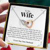 To My Wife | "I Will Not Forget" | Interlocking Hearts Necklace