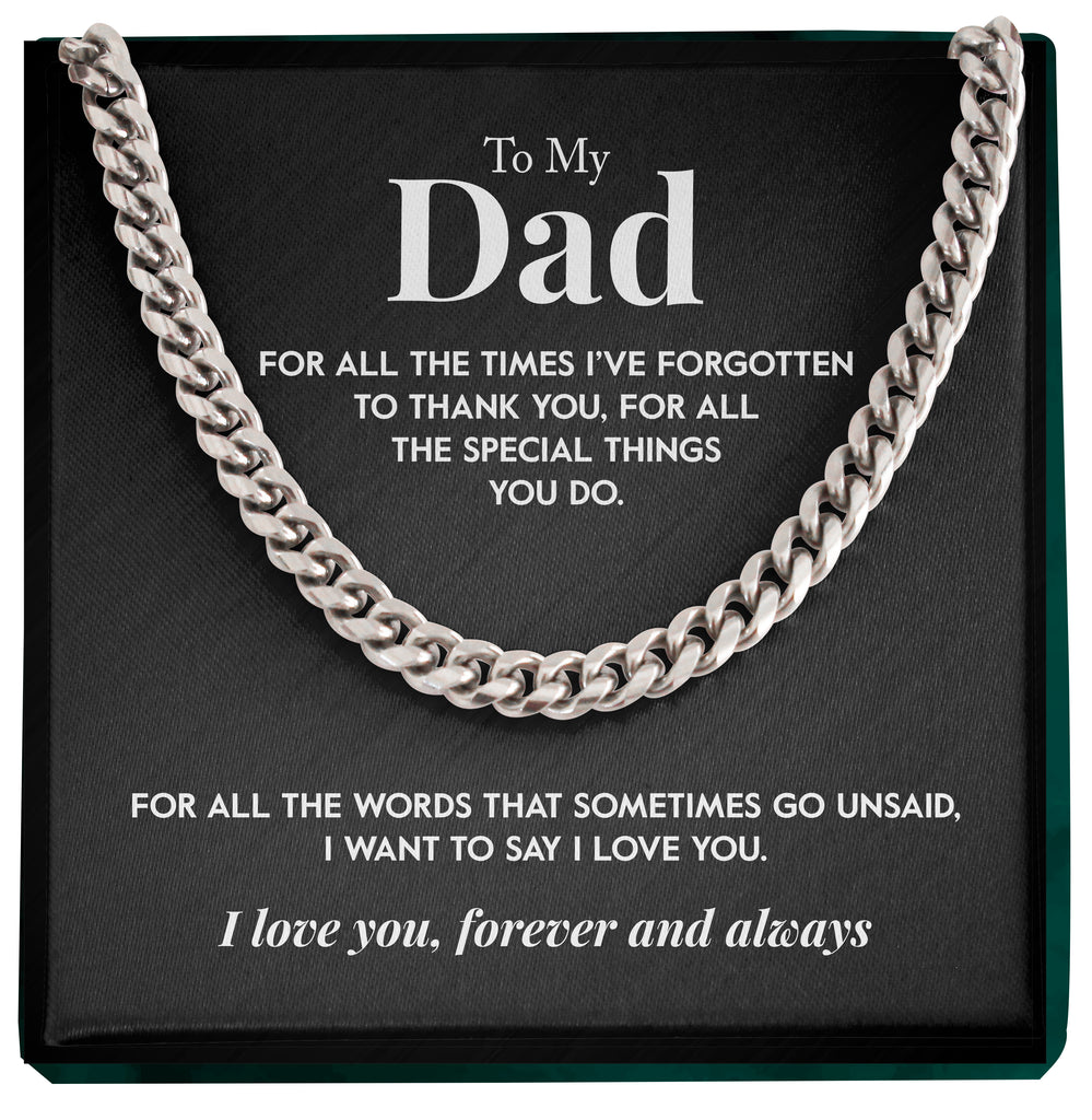 Load image into Gallery viewer, To My Dad | &quot;Unsaid Words&quot; | Cuban Chain Link
