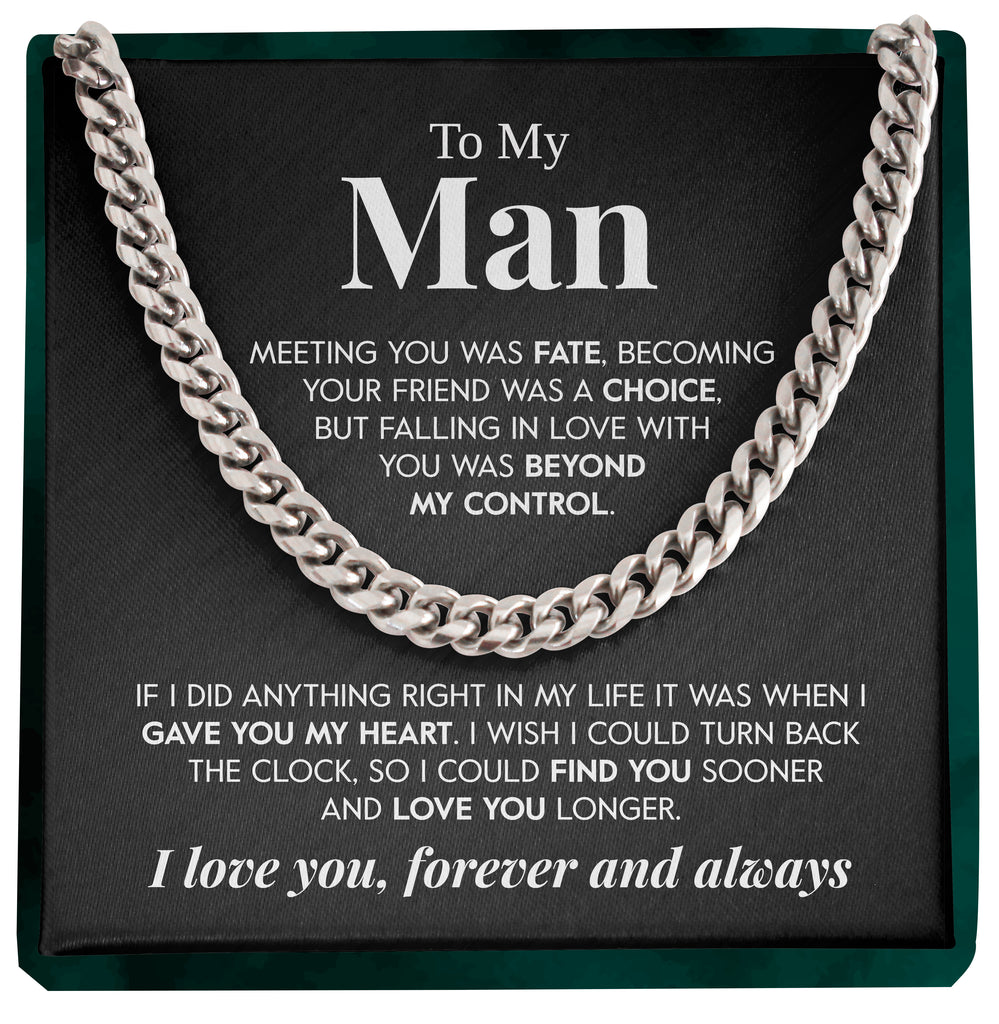 Load image into Gallery viewer, To My Man | &quot;Gave you my Heart&quot; | Cuban Chain Link
