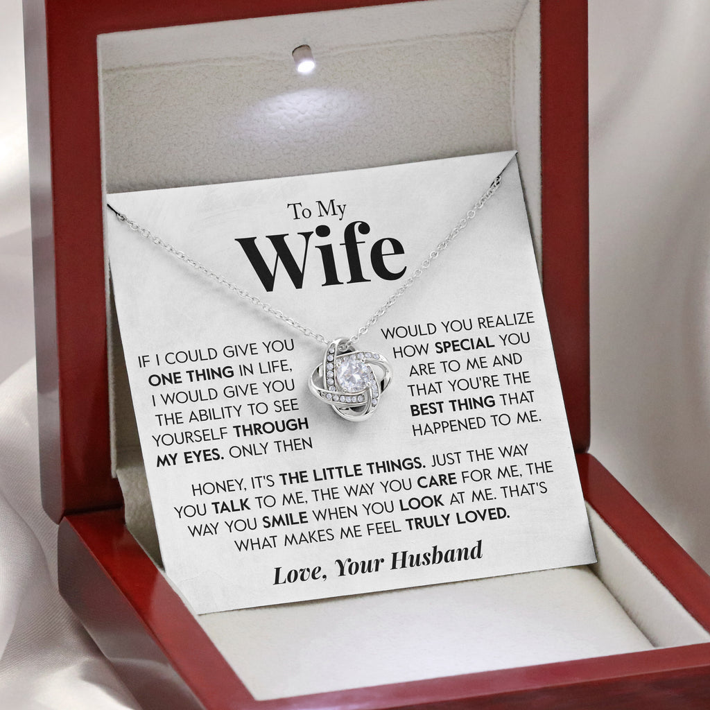 Load image into Gallery viewer, To My Wife | &quot;Truly Loved&quot; | Love Knot Necklace

