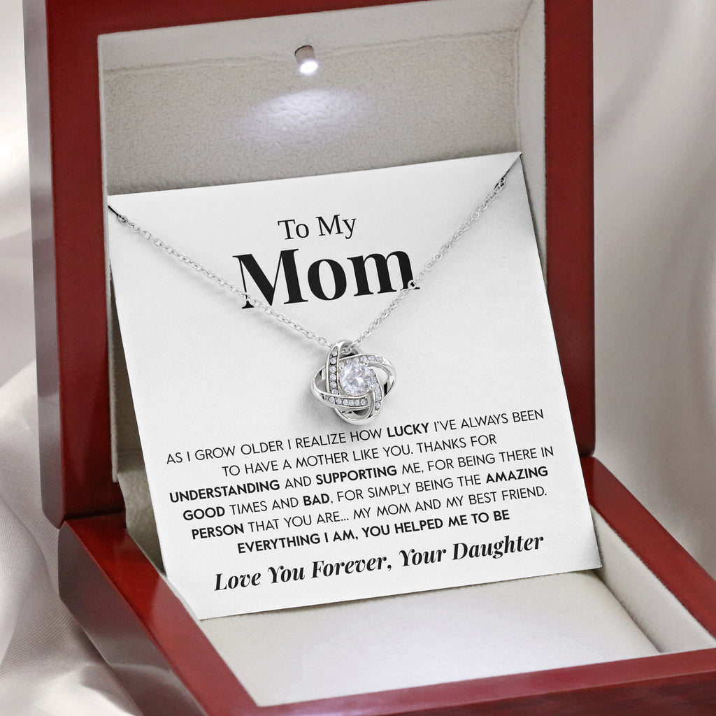 Load image into Gallery viewer, To My Mom | &quot;Amazing Person&quot; | Love Knot Necklace
