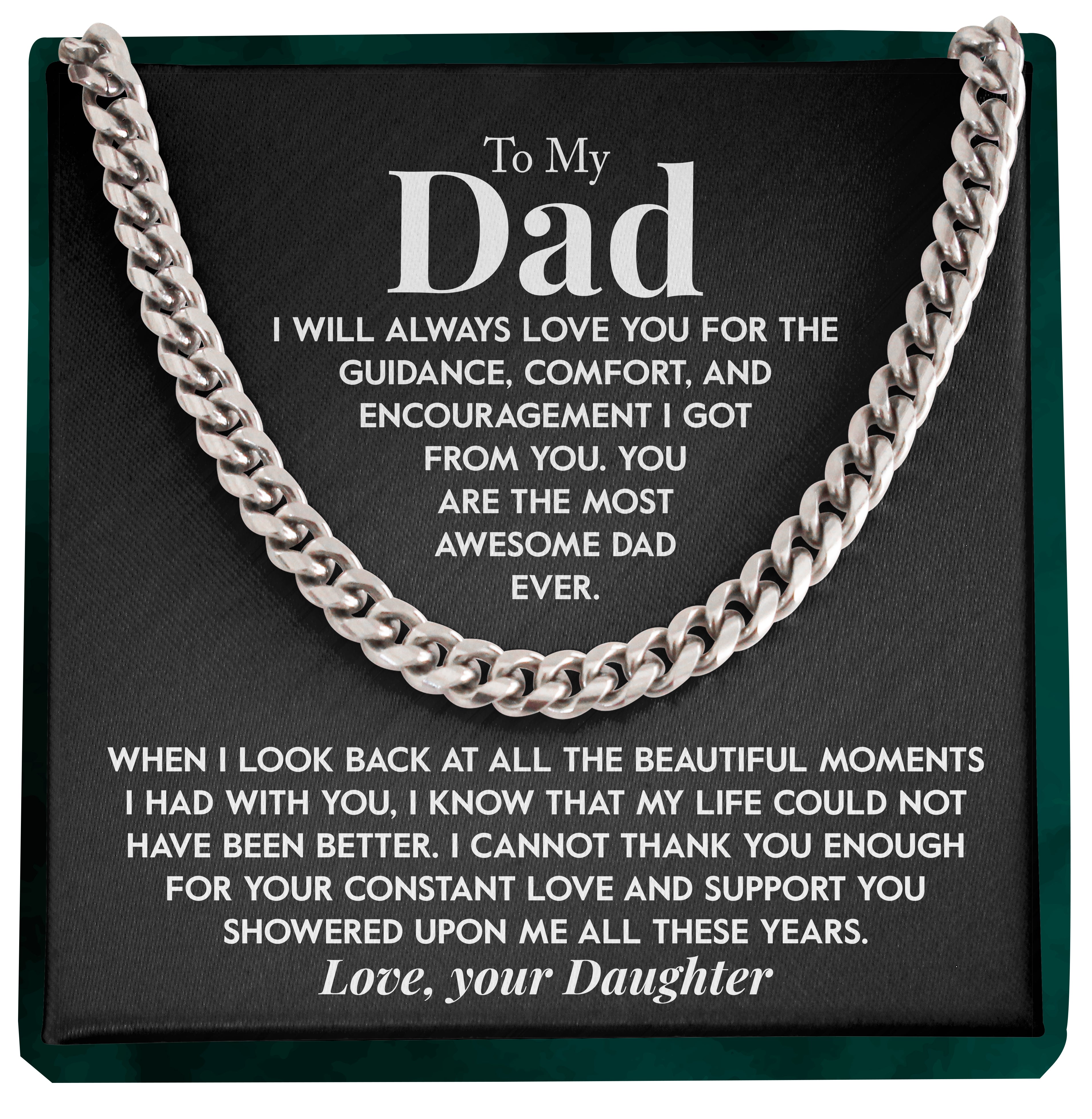 To My Dad | "Awesome Dad" | Cuban Chain Link