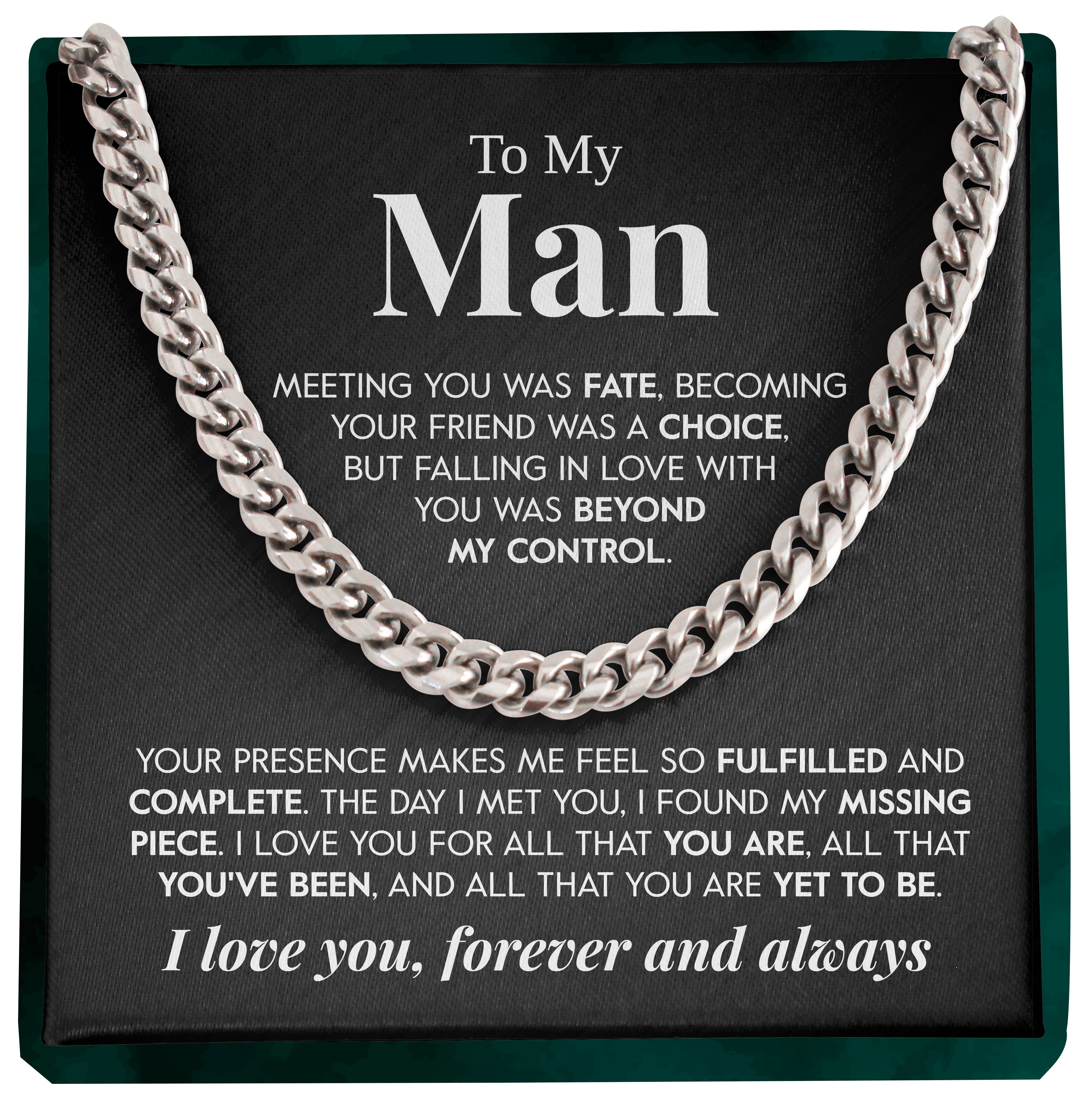 To My Man | "My Missing Piece" | Cuban Chain Link
