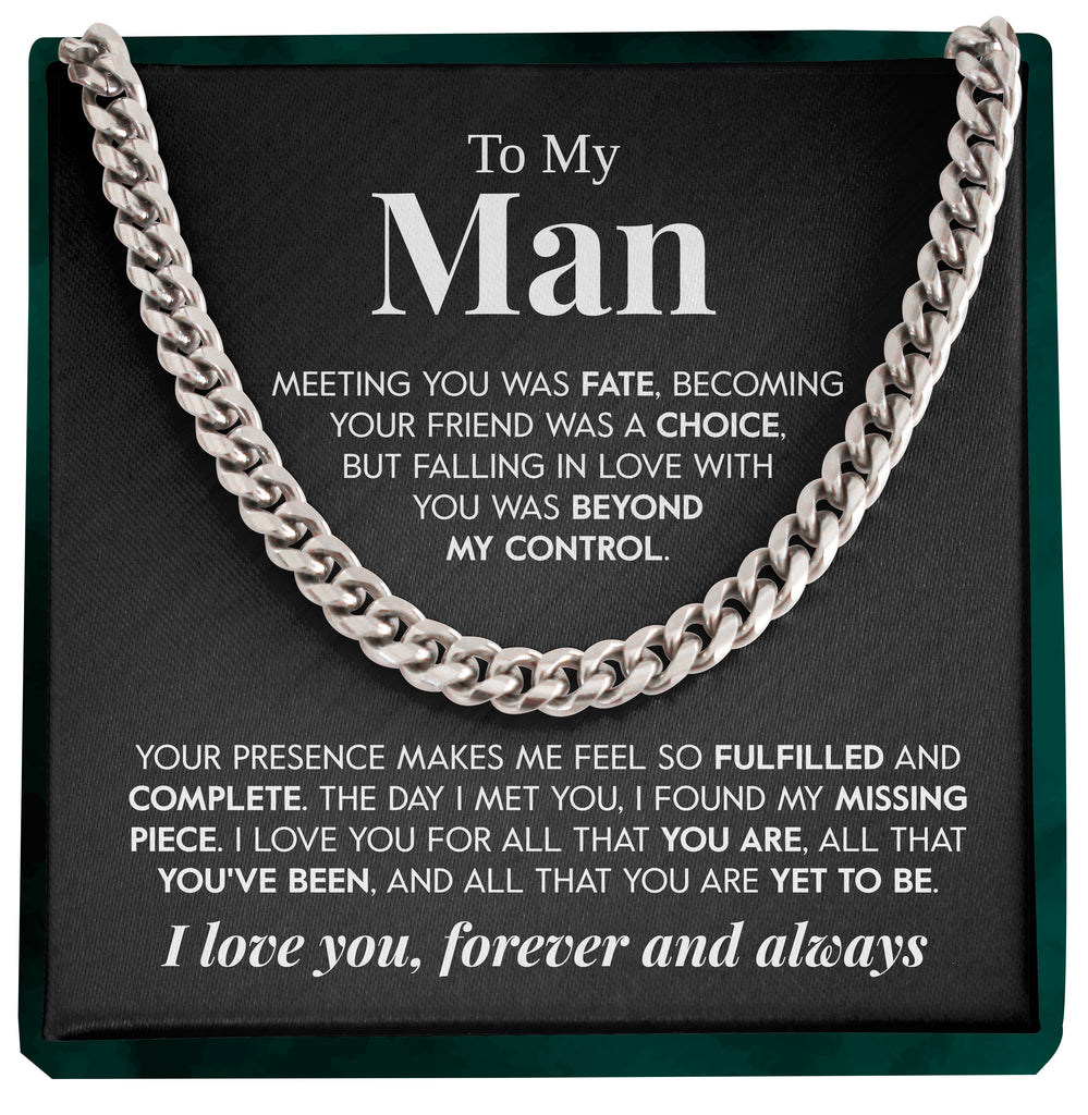 Load image into Gallery viewer, To My Man | &quot;My Missing Piece&quot; | Cuban Chain Link
