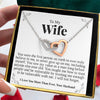 To My Wife | "The First Person" | Interlocking Hearts Necklace