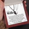 To My Wife | "Wet Towel" | His-and-Hers Magnetic Hearts Necklaces