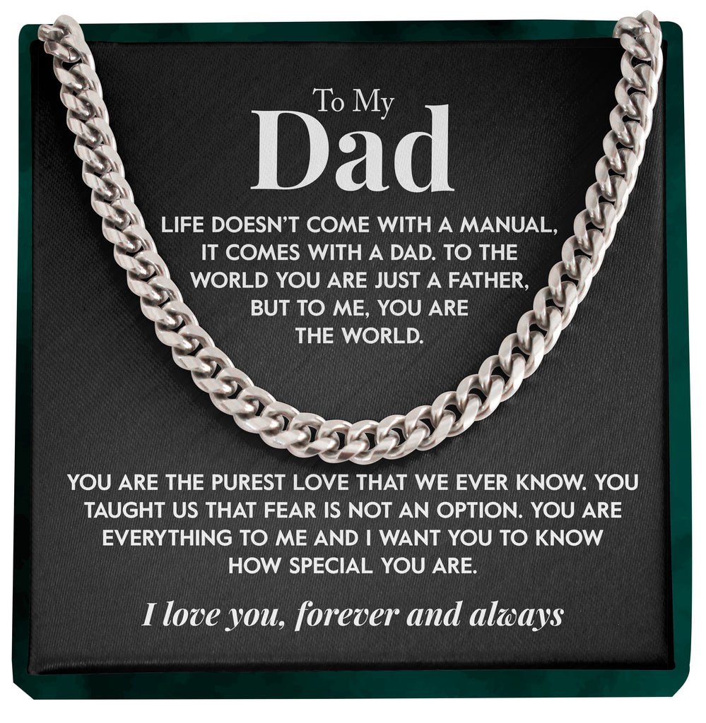 Load image into Gallery viewer, To My Dad | &quot;Purest Love&quot; | Cuban Chain Link
