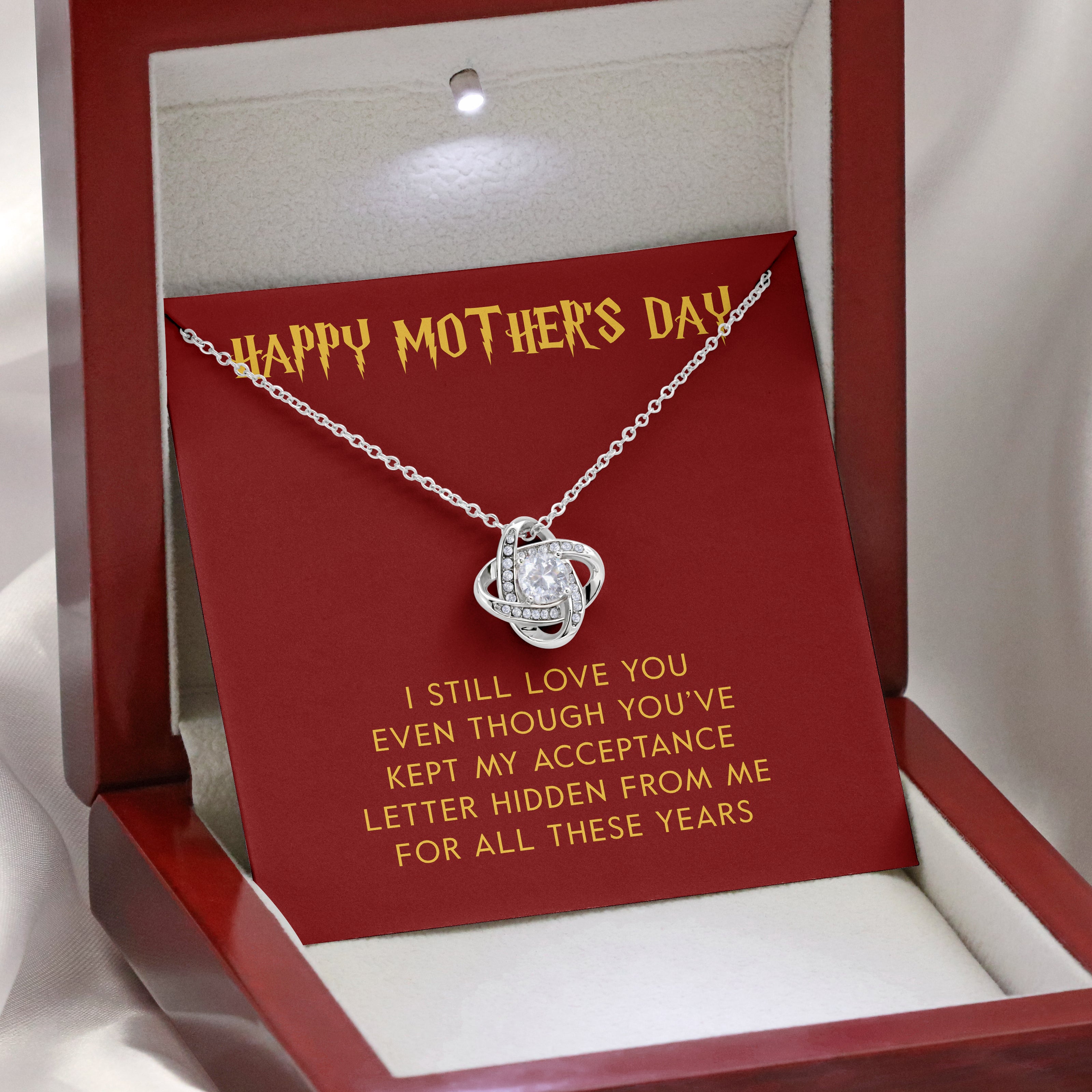 Happy Mother's Day | "Acceptance Letter" | Love Knot Necklace