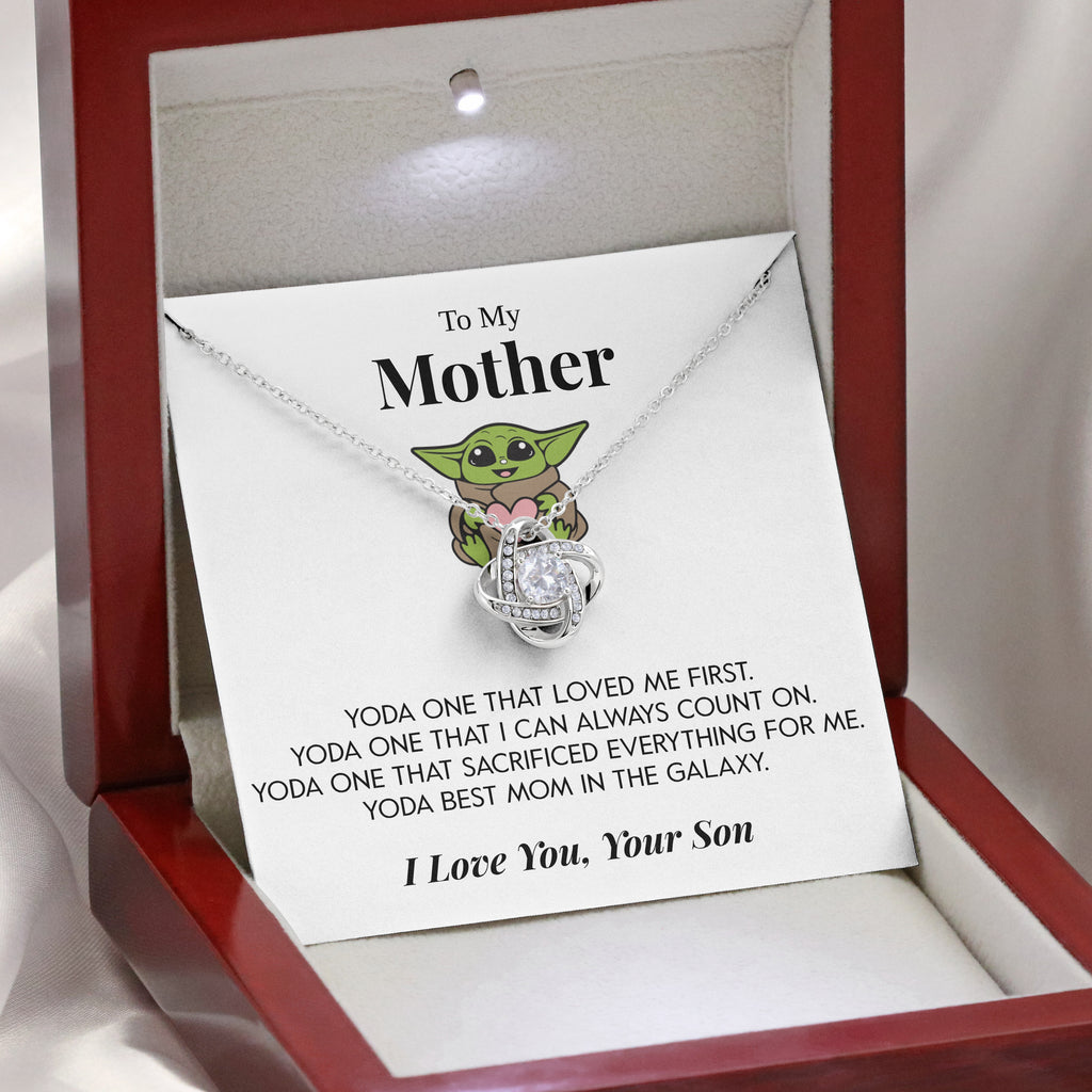 Load image into Gallery viewer, To My Mother | &quot;Yoda Mom&quot; | Love Knot Necklace
